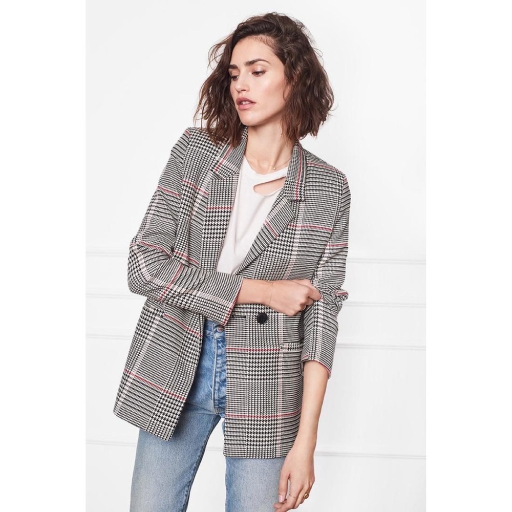 Anine Bing Madeleine blazer plaid